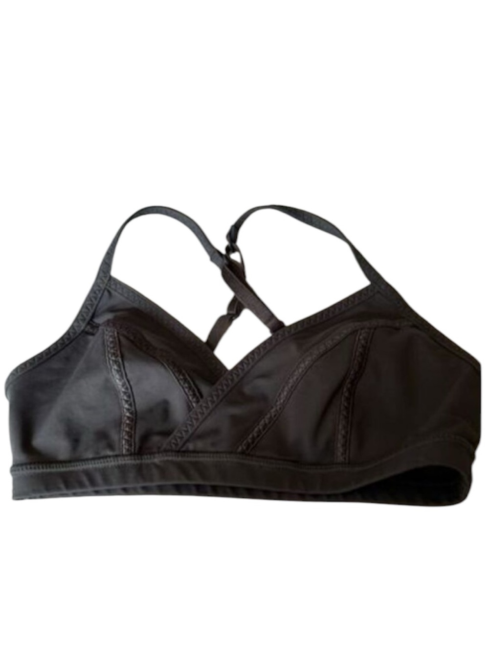 Lululemon Gray Sports Bra Size 4 Adjustable Straps Padded Pocket